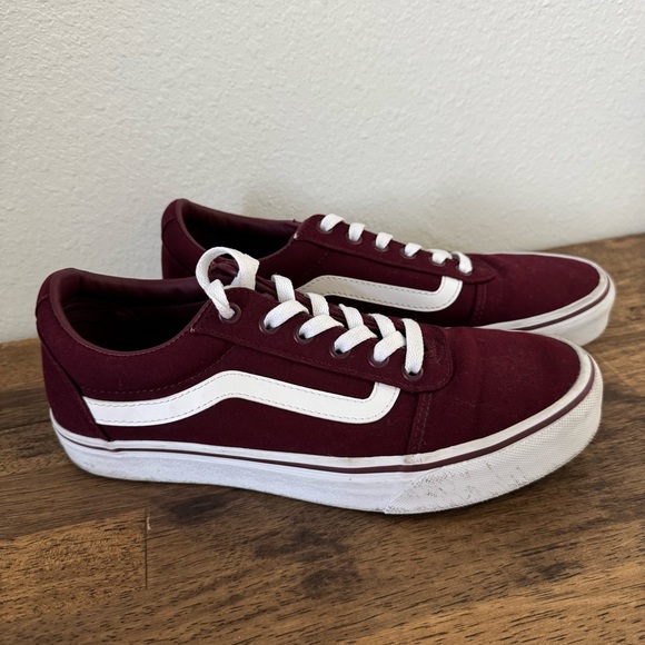 Vans Burgundy Sneakers with White Accents - Picture 2 of 6